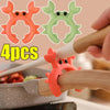 Crab Spatula Holder Silicone Pot Clip Spoon Rest 4pcs